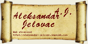 Aleksandar Jelovac vizit kartica